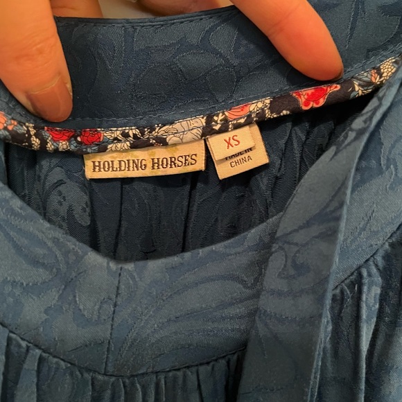 Anthropologie - Holding Horses - Blue Floral Dress - Picture 6 of 8